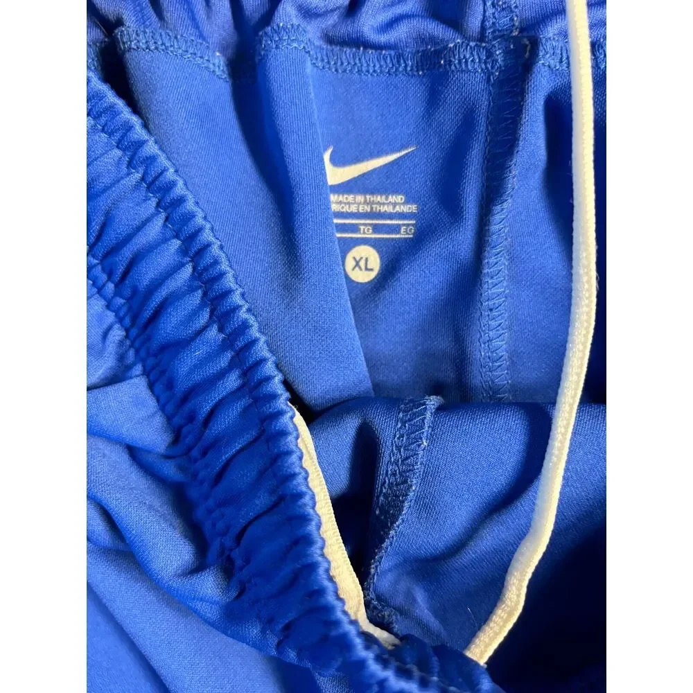 Nike Activewear Shorts Mens Size‎ XL Blue Pockets Elastic Waist Drawstring Logo